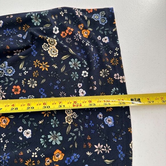 H&M Floral Midi Dress Large Elastic Waist Lightweight Romantic Boho Whimsigoth a - Picture 4 of 11